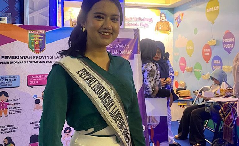  Putri Indonesia Busana Lampung 2023 Ade Anisa Kunjungi Pojok Curhat Dinas PPPA