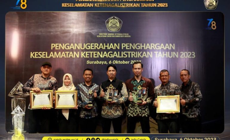  PLTA Batutegi Raih Penghargaan Keselamatan Ketenagalistrikan Tahun 2023