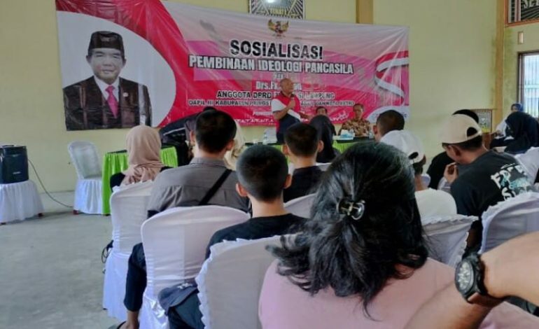  Anggota DPRD Lampung FX Siman Sosialisasi Ideologi Pancasila di Pringsewu
