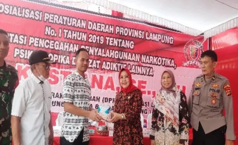  Anggota DPRD Lampung Kostiana Sosialisasikan Perda Fasilitasi Pencegahan Narkoba