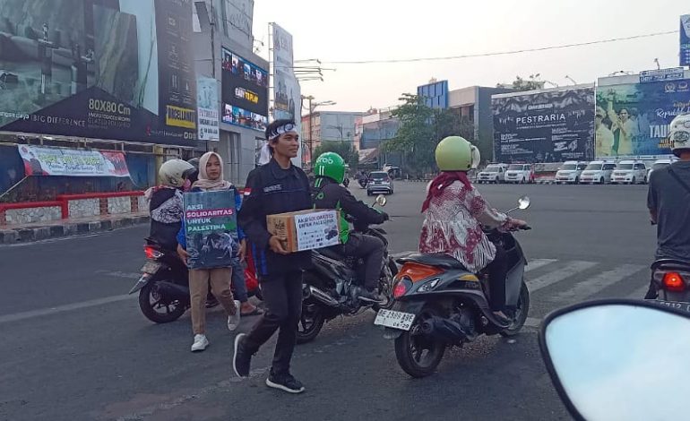  Dompet Dhuafa Lampung Galang Dana Palestina di Tugu Adipura, Rp1 Jutaan Terkumpul