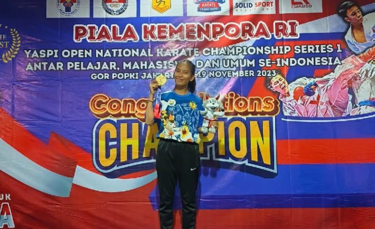  Karateka Universitas Teknokrat Indonesia Ribka Tias Ayu Raih Emas Kejurnas Piala Kemenpora