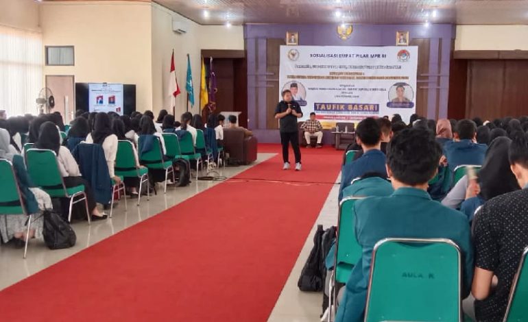  Sosialisasi 4 Pilar MPR di Unila, Taufik Basari Bedah Pancasila