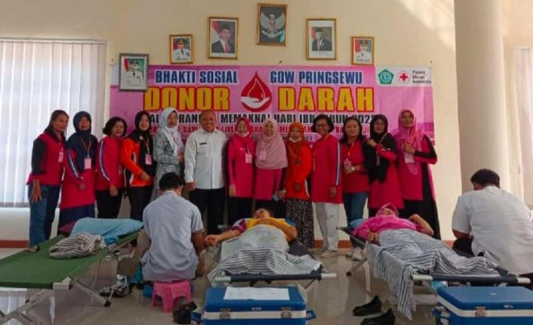  Salimah Pringsewu Partisipasi Donor Darah Hari Ibu Gelaran Gabungan Organisasi Wanita