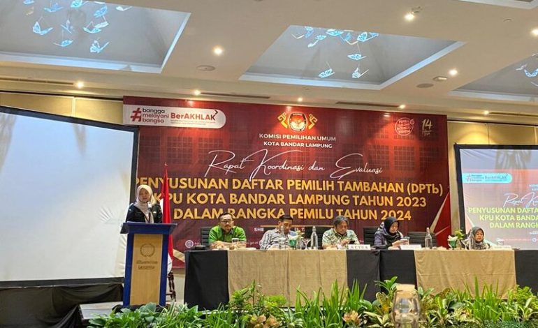  KPU Bandar Lampung Rakor Evaluasi Daftar Pemilih Tambahan