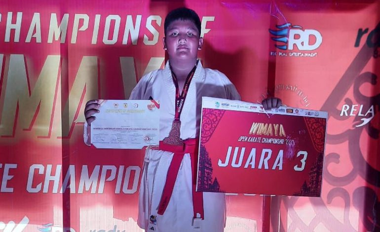  Muhammad Alden Safaraz Siswa SMPIT Daarul ‘Ilmi Juara III Wimaya International Karate Championship 2023
