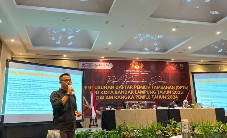  Rakor Evaluasi DPTb KPU Bandar Lampung, Bawaslu Singgung Potensi Kerawanan