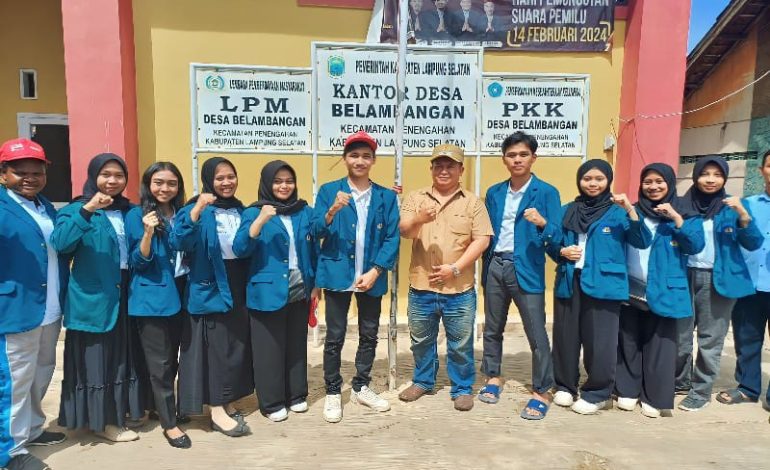  Mahasiswa KKN Unila Disambut Hangat Kepala Desa Belambangan Lampung Selatan