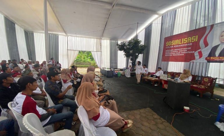  Sosialisasi 4 Pilar di Sendang Asri, Dwita Ria: Boleh Beda Pilihan, Tetap Jaga Persatuan