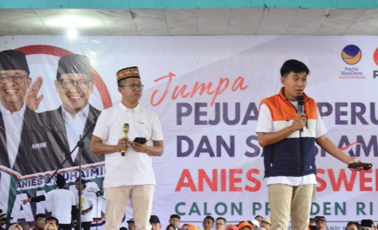  Muhammad Yuqi-Oskar Saprudin Latih Relawan Saksi Amin di GOR Podomoro Candimas Natar