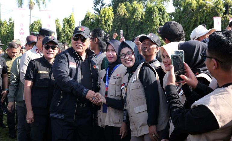  Gubernur Arinal Hadiri Apel Siaga Pengawasan Masa Tenang Pemilu 2024