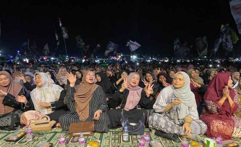 Partai Gerindra Gebyar Selawat di Lamtim, Dwita Ria Ajak Warga Menangkan Prabowo-Gibran
