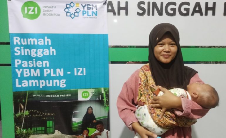  Abi Bayi Tiga Bulan dengan Benjolan Merah di Pipi Singgah di RSP YBM PLN-IZI Lampung