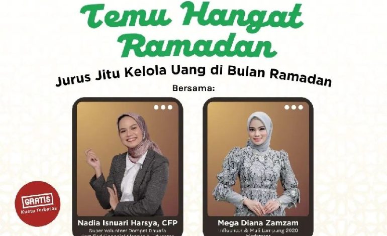  Dompet Dhuafa Lampung Seminar Uang dan Ramadan di Yayasan Az Zahra, Catat Tanggal dan Ikuti Acaranya