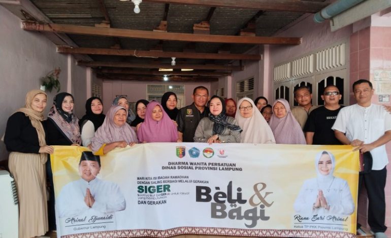  Dharma Wanita Persatuan Dinsos Lampung Berbagi Bingkisan Ramadan di Wartalampung.id