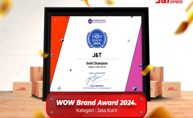  J&T Express Raih WOW Brand 2024 Pilihan Gen Z