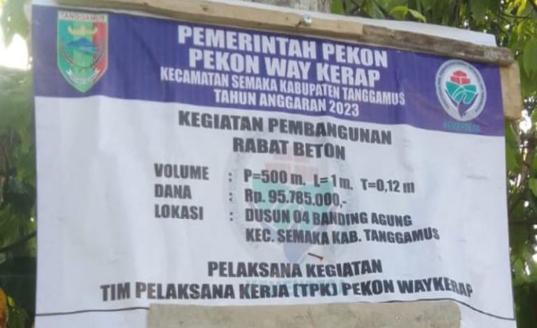 Pemerintah Pekon Way Kerap Semaka Tanggamus Optimistis Lanjutkan Rabat Beton, Tunggu Kontur Tanah Stabil