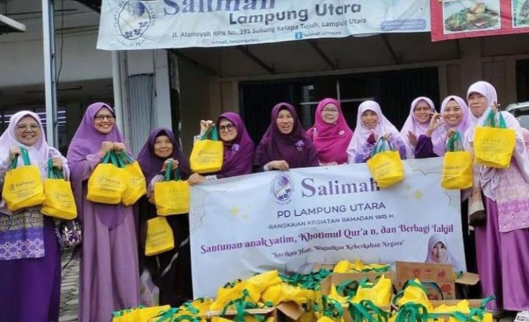  Salimah Lampung Utara Khotmil Quran, Santuni Yatim-Duafa, dan Berbagi Makanan Berbuka