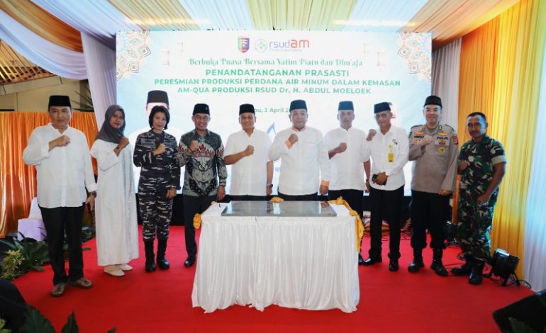  Gubernur Lampung Arinal Resmikan Produk Air Minum Kemasan RSUDAM AM-Qua