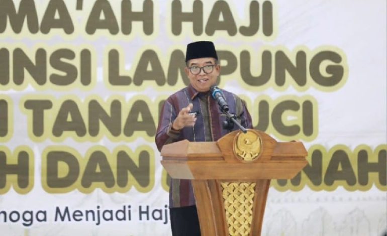 Pj. Gubernur Samsudin Sambut Kedatangan Jemaah Haji Kloter Pertama Lampung