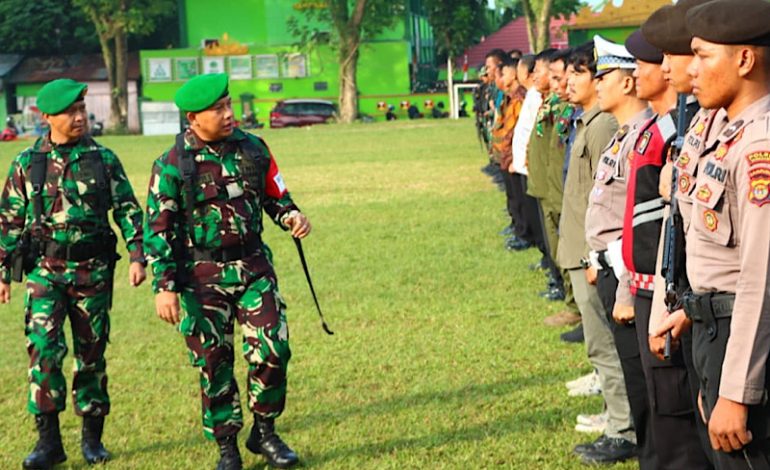  Jelang Kedatangan Presiden Jokowi, Polres-TNI Tanggamus Apel Kesiapan