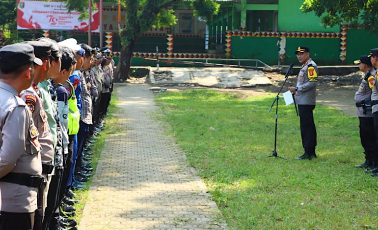  Kapolres Tanggamus Beri Arahan untuk 192 Personel Pengamanan Kunjungan Presiden Jokowi