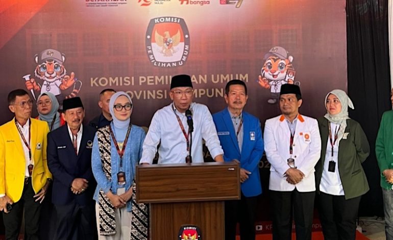  Rahmat Mirzani Djausal-Jihan Nurlela Daftar KPU Lampung, Berkas Dinyatakan Lengkap & Benar