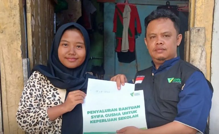 Dompet Dhuafa Lampung Bantu Syifa Gusma, Prasejahtera dengan Adik Berkebutuhan Khusus