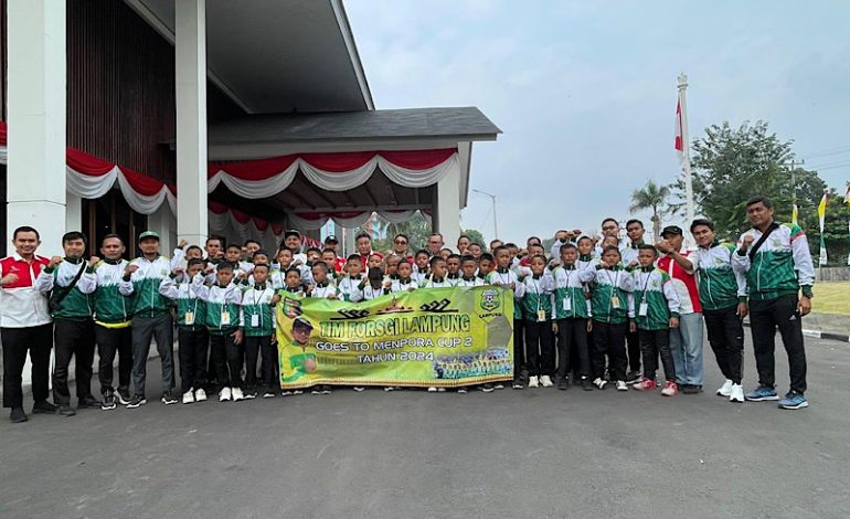  Kontingen Forsgi Lampung untuk Piala Menpora II Dilepas Sekdaprov Fahrizal Darminto
