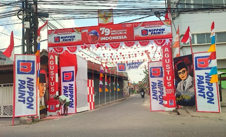  Gapura Gang Cempaka III Ratu Dibalau Tanjungseneng Meriah, Sponsornya Nippon Paint