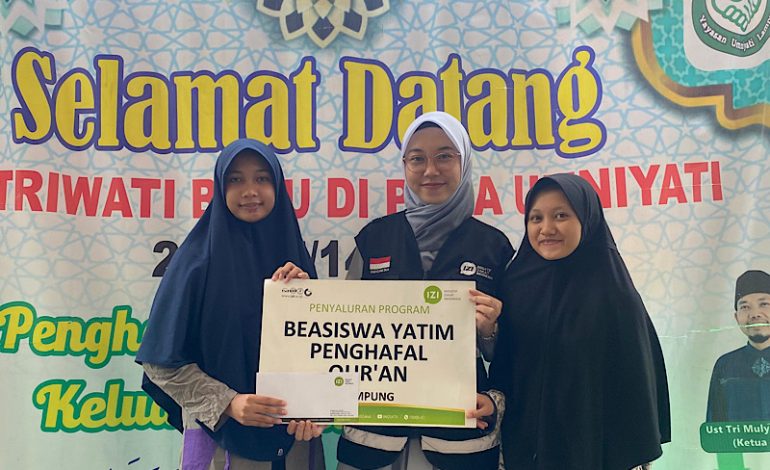  IZI Lampung Salurkan Beasiswa Yatim Santri Tahfiz Alquran, Jazakumullahu Khoiro Donatur….