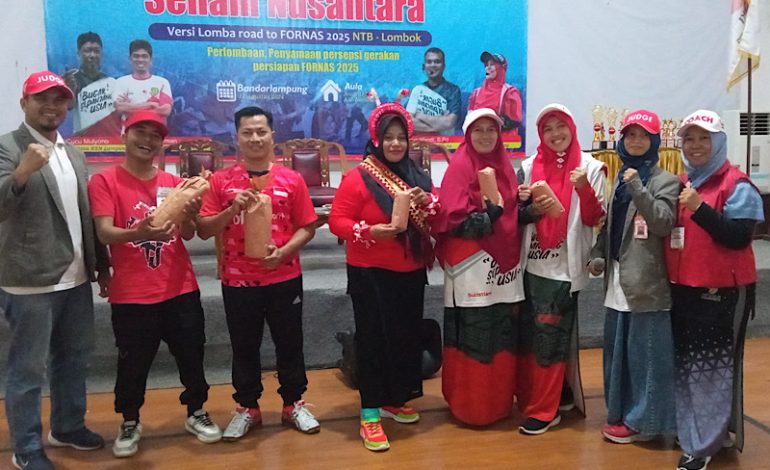  Jelang Fornas 2025 di Lombok NTB, Komunitas Senam Nusantara Lampung Helat Lomba