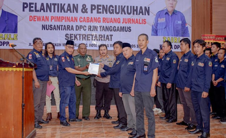  DPC Ruang Jurnalis Nusantara Tanggamus Dilantik, Anggota Diminta Jaga Nama Baik