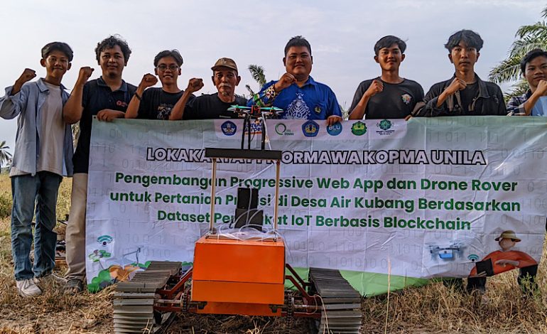  Kopma Unila Inovasi Teknologi Drone Rover di Desa Air Kubang Air Naningan Tanggamus