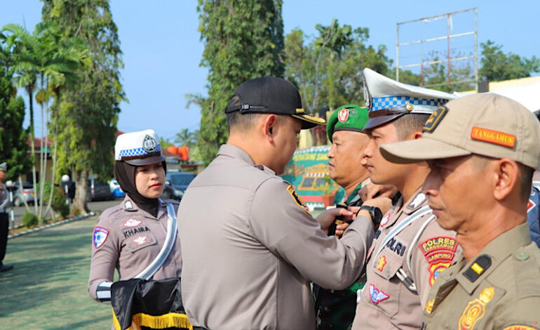  Polres Tanggamus Apel Pasukan Operasi Zebra Krakatau 2024