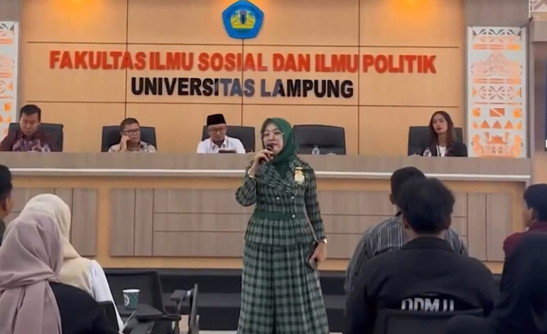  Sekolah Legislatif DPM FISIP Unila, Feni Rosalia Dorong Peran Perempuan dalam Politik