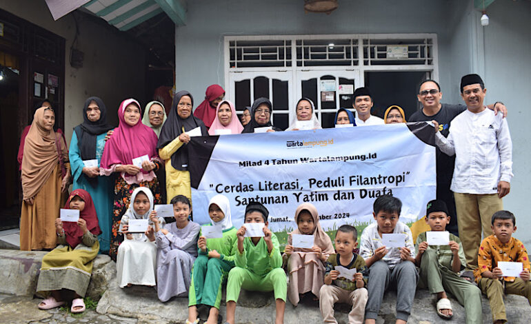  Milad Ke-4 Wartalampung.id Tali Asih di Kotabaru, Donatur Wakil Ketua DPRD Kaltim Alumnus Smanda