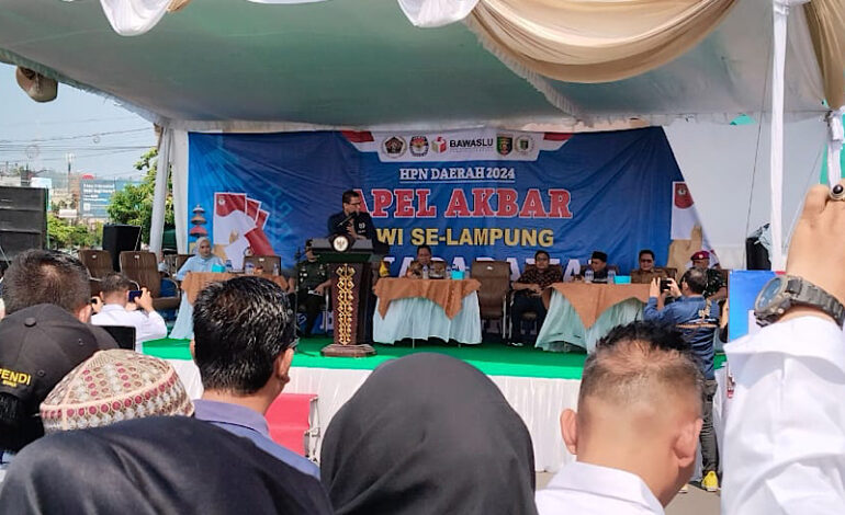  Apel Akbar Pilkada Damai Gelaran PWI Lampung, Wirahadikusumah: Kami Netral!