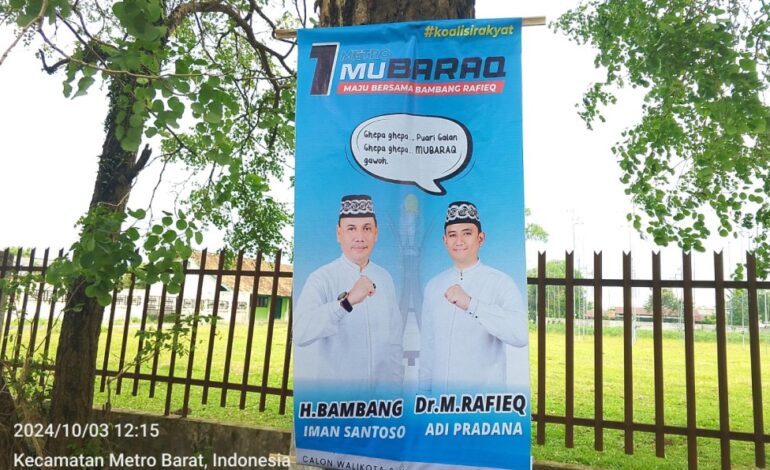  APK Bambang-Rafieq Terpasang di Pohon Penghijauan