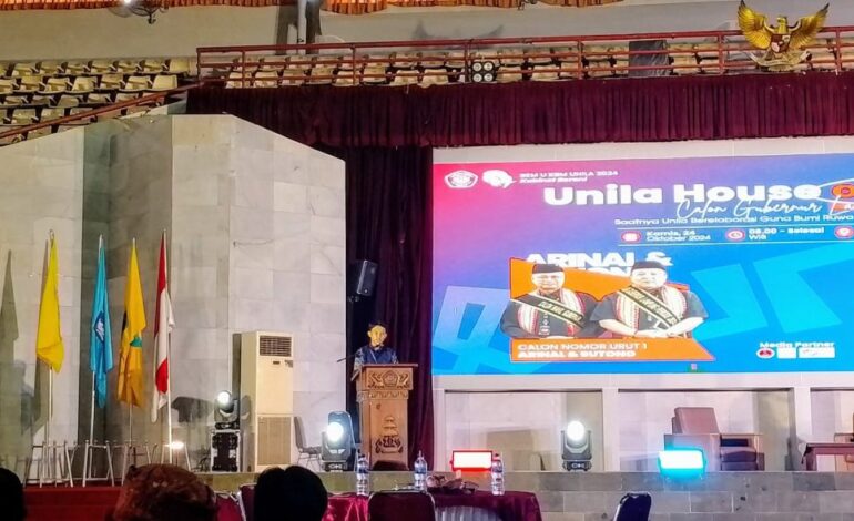  Beri Ruang Mengenal Cagub Lampung 2024, BEM U Unila Gelar Unila House of Nation Calon Gubernur Lampung
