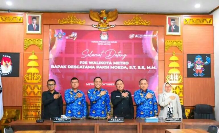  Pjs Wali Kota Metro Kunjungan Kerja ke KPU Metro