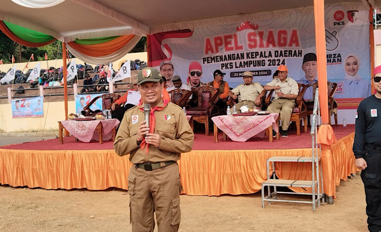  Mufti Salim Pimpin Apel Akbar PKS Lampung, Rahmat Mirzani Djausal Mesti Dimenangkan