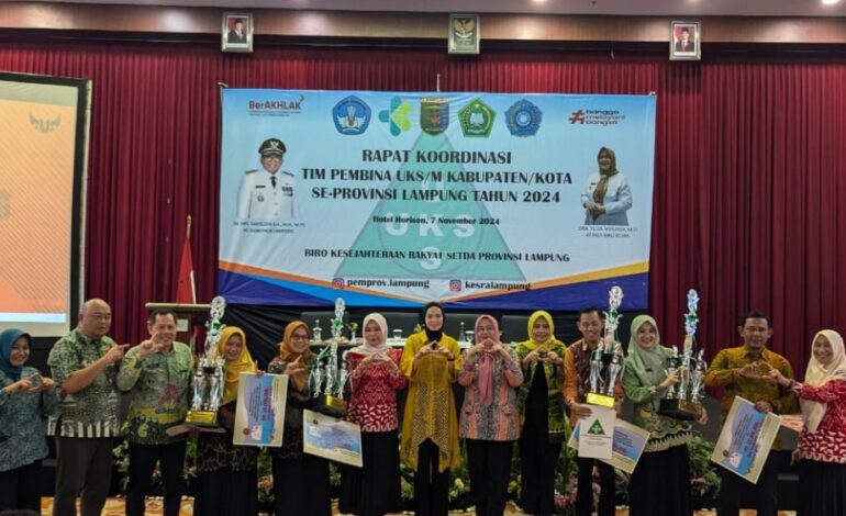  Kota Metro Borong Piala Lomba Sekolah Sehat Tingkat Provinsi Lampung