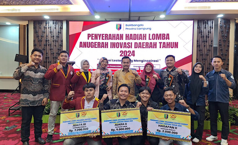  Tutup Tahun 2024 dengan Gemilang, Universitas Teknokrat Indonesia Borong Juara Inovasi Daerah