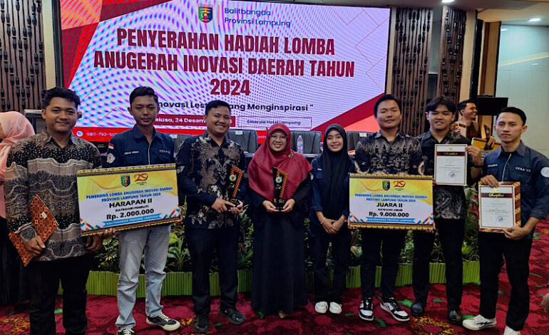  Irigasi Tetes Bawa Universitas Teknokrat Indonesia Raih Juara Lomba Inovasi Daerah 2024
