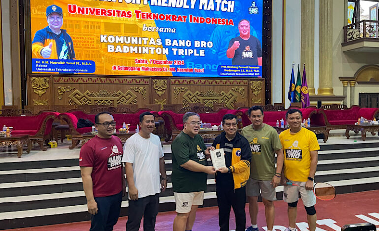  Universitas Teknokrat Indonesia Tuan Rumah Triple Badminton Bang Bro