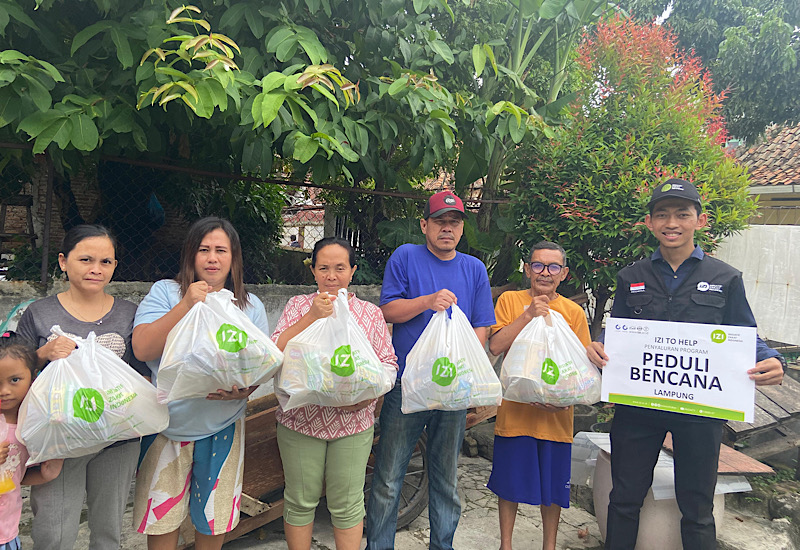  IZI Lampung Salurkan Bantuan Sembako untuk Penyintas Banjir