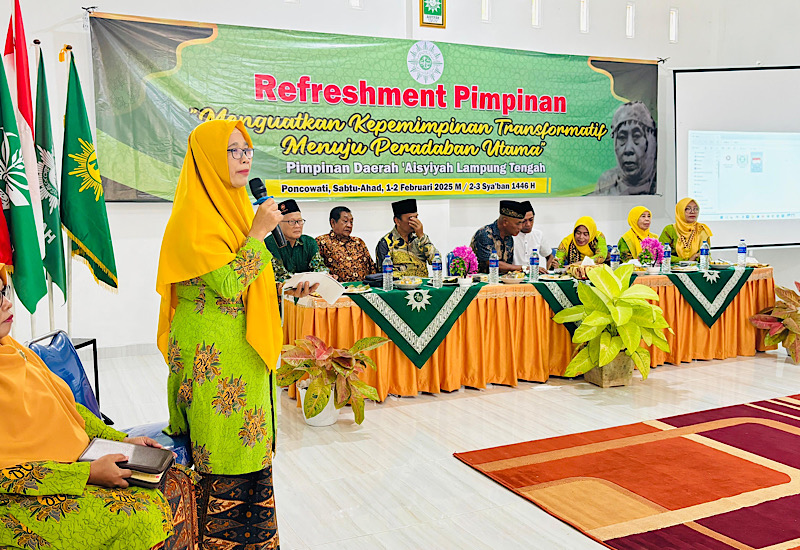  Aisyiyah Lampung Tengah Penyegaran Pimpinan, Dua Hari Pengurus Terima Materi dengan Riang Gembira
