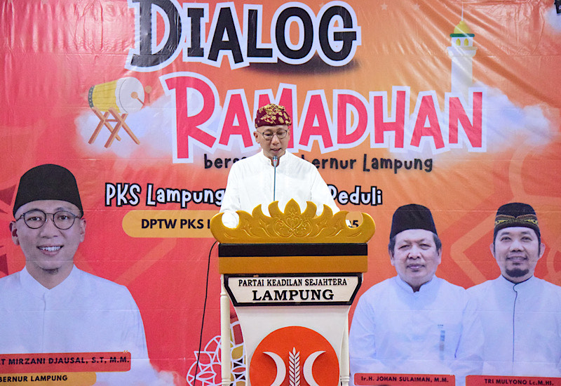  Dialog Ramadan PKS Lampung, Gubernur Mirza: Ciri Peradaban Maju Itu SDM-nya Berkualitas
