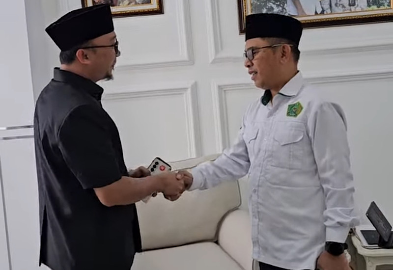  Syukron Muchtar Silaturahmi ke Kakanwil Kemenag Lampung Puji Raharjo